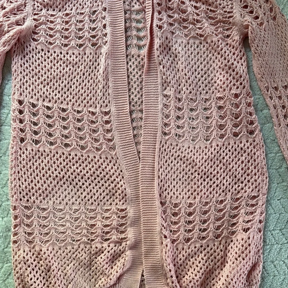 Justice Pink Knit Cardigan with Hood